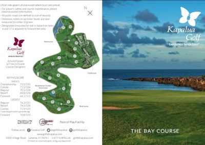bay course score card and map