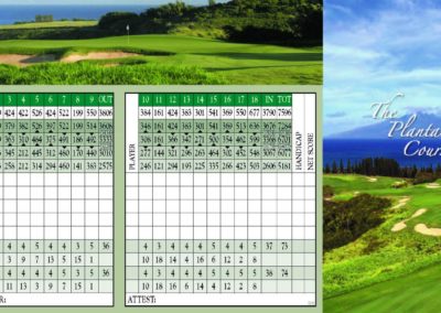 kapalua golf course score card
